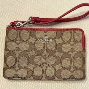 Small Coach Signature Wristlet